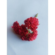 Букетики гвоздики на веточке (6 шт) цв. красный, цена за пучок